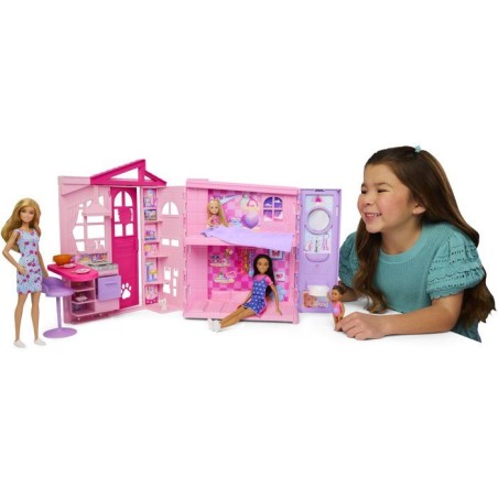Playset - BARBIE - Maison a emporter JMD28 - 4 espaces - 10 accessoire