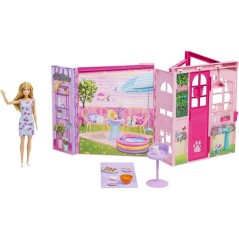 Playset - BARBIE - Maison a emporter JMD28 - 4 espaces - 10 accessoire