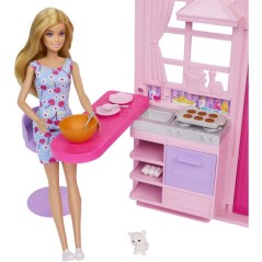 Playset - BARBIE - Maison a emporter JMD28 - 4 espaces - 10 accessoire