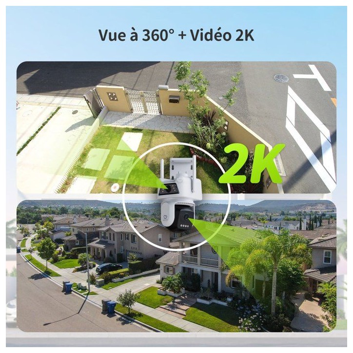 Caméra de surveillance - BEANS VIEW - D320 Dual 2K - Extérieur - WiFi - Vision nocturne