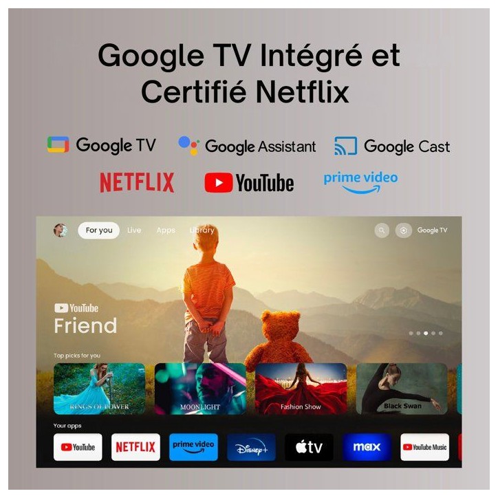 Vidéoprojecteur Lifestyle BENQ GP520 4K LED 2600 AI Google TV