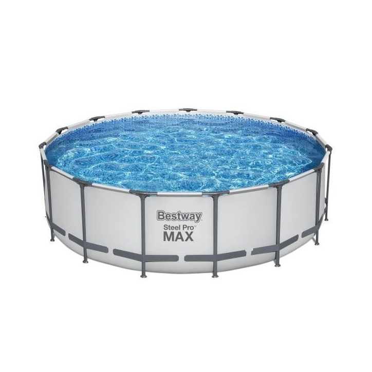 Piscine hors sol tubulaire - BESTWAY - Steel Pro Max - 457 x 122 cm - Ronde - Filtre a cartouche Piscine hors sol tubulaire - BESTWAY - Steel Pro Max - 457 x 122 cm - Ronde - Filtre a cartouche