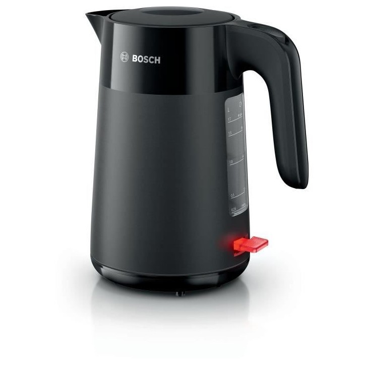 Bouilloire - BOSCH - TWK2M163 MyMoment - Noire Mate - indicateur de tasses - niveau d'eau visible au niveau de la poignée Bouilloire - BOSCH - TWK2M163 MyMoment - Noire Mate - indicateur de tasses - niveau d'eau visible au niveau de la poignée