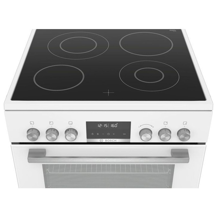 Cuisiniere électrique avec table vitrocéramique - Bosch Serie 6 - HKS79R220 - 4 feux et 1 four - 10150 W - H 85 x L 60 x P 60