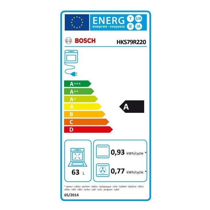 Cuisiniere électrique avec table vitrocéramique - Bosch Serie 6 - HKS79R220 - 4 feux et 1 four - 10150 W - H 85 x L 60 x P 60