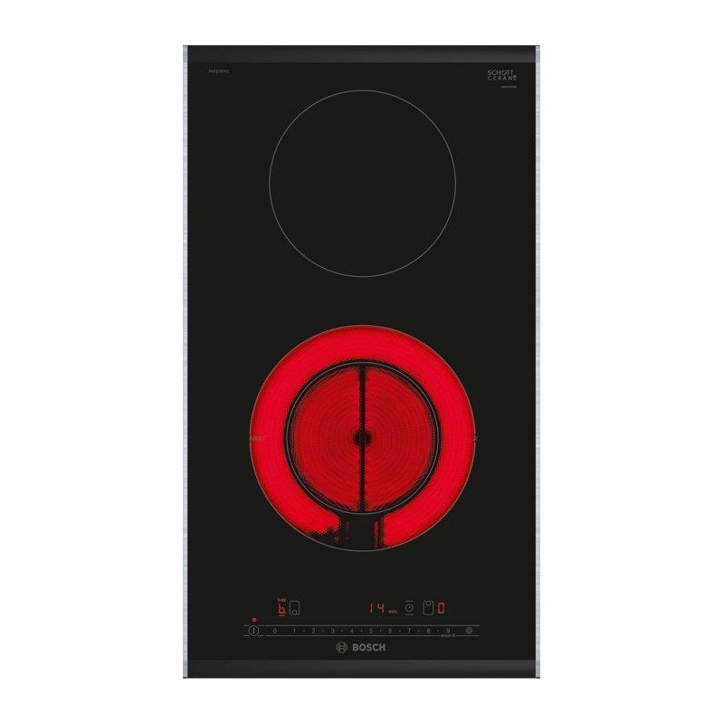 Domino électrique 30 cm - Bosch Serie 6 - 2 feux - H 3,8 x L 30,6 x P
