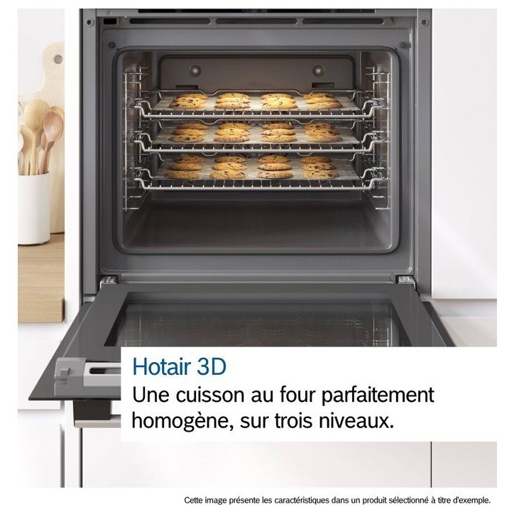 Four encastrable 60 cm - EcoClean - Bosch Serie 4 - HBA534BS3 - Classe energie A+ - H 59,5 x L 59,4 x P 54,8 cm