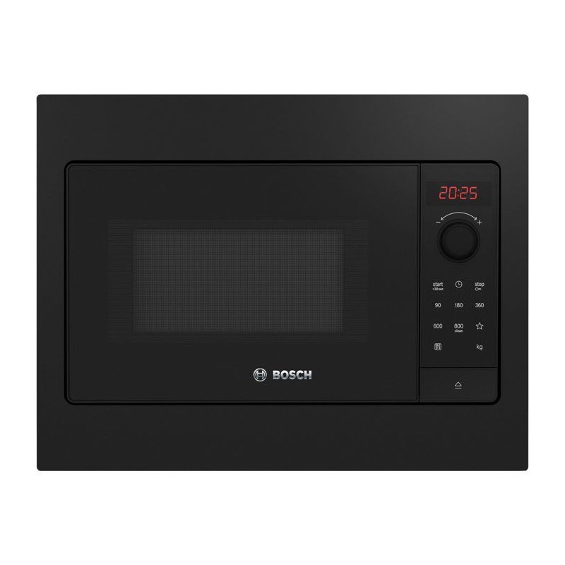 Micro-onde encastrable 38 cm - Bosch Serie 2 - BFL523MB4 - Noir - H 38