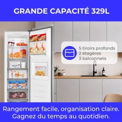 Congélateur armoire - CONTINENTAL EDISON - CECUF300NFIXD - 329 L - Cl