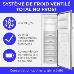 Congélateur armoire - CONTINENTAL EDISON - CECUF300NFIXD - 329 L - Cl