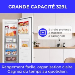Congélateur armoire - CONTINENTAL EDISON - CECUF300NFWD - 329 L - Cla