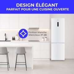 Réfrigérateur congélateur bas - CONTINENTAL EDISON - CEFC400NFWD -