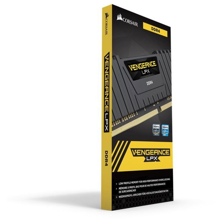 Mémoire RAM - CORSAIR - Vengeance LPX DDR4 - 16GB 2x8GB DIMM - 2666 MHz - 1.20V - Noir (CMK16GX4M2A2666C) Mémoire RAM - CORSAIR - Vengeance LPX DDR4 - 16GB 2x8GB DIMM - 2666 MHz - 1.20V - Noir (CMK16GX4M2A2666C)