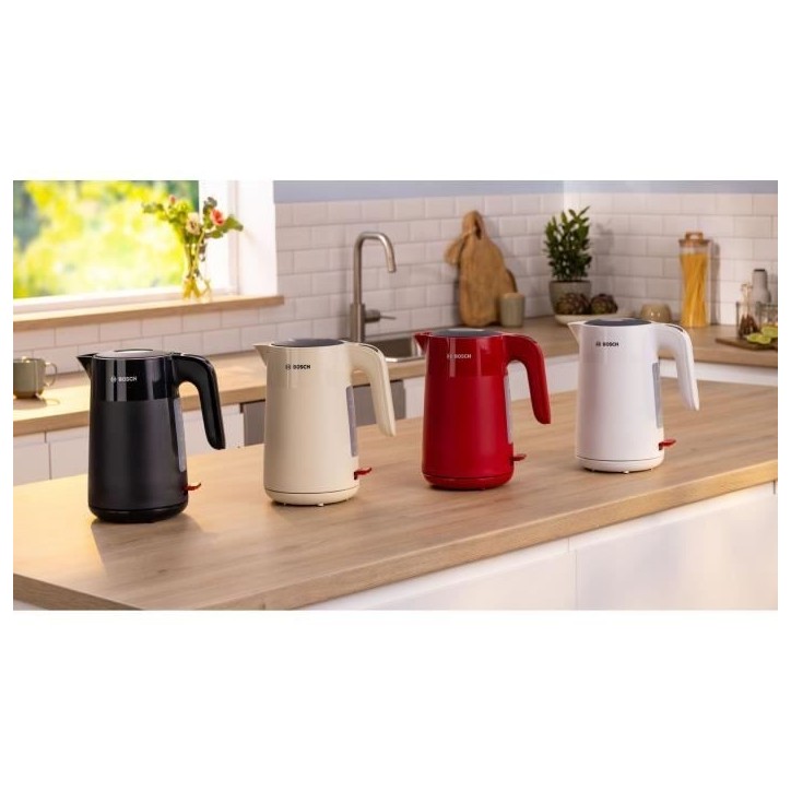 Bouilloire - BOSCH - TWK2M161 MyMoment - Blanche Mate - indicateur de tasses - niveau d'eau visible Bouilloire - BOSCH - TWK2M161 MyMoment - Blanche Mate - indicateur de tasses - niveau d'eau visible