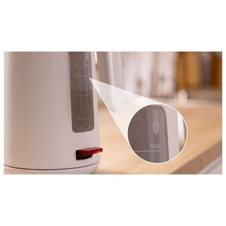 Bouilloire - BOSCH - TWK2M161 MyMoment - Blanche Mate - indicateur de tasses - niveau d'eau visible Bouilloire - BOSCH - TWK2M161 MyMoment - Blanche Mate - indicateur de tasses - niveau d'eau visible