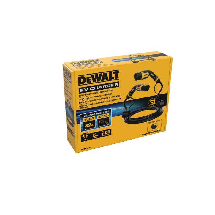 Câble de charge pour véhicule électrique - DEWALT - 7,4kW - Type 2 - 5 m - Câble TPU - 32A - 230V AC Câble de charge pour véhicule électrique - DEWALT - 7,4kW - Type 2 - 5 m - Câble TPU - 32A - 230V AC