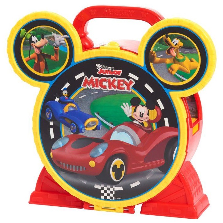 Garage transportable - DISNEY - Mickey Mouse Stow N' Go - 12 accessoires - 2 véhicules inclus Garage transportable - DISNEY - Mickey Mouse Stow N' Go - 12 accessoires - 2 véhicules inclus