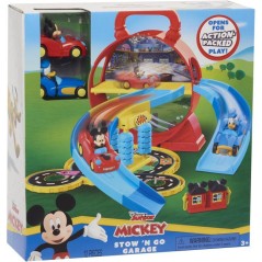 Garage transportable - DISNEY - Mickey Mouse Stow N' Go - 12 accessoires - 2 véhicules inclus