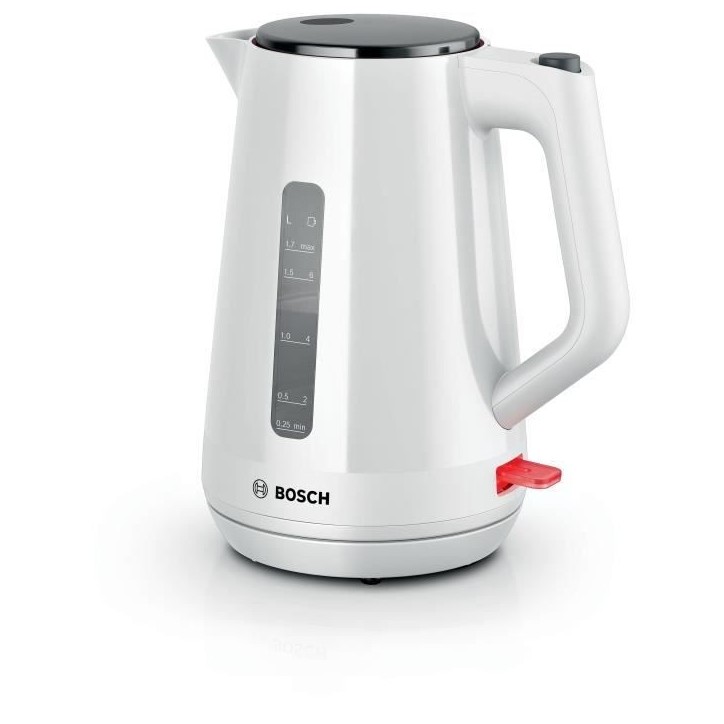 Bouilloire - BOSCH - TWK1M121 MyMoment - Blanche - capacité 1,7L - base 360° - rangement du cordon -3 sécurités automatiques Bouilloire - BOSCH - TWK1M121 MyMoment - Blanche - capacité 1,7L - base 360° - rangement du cordon -3 sécurités automatiques
