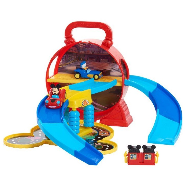 Garage transportable - DISNEY - Mickey Mouse Stow N' Go - 12 accessoires - 2 véhicules inclus Garage transportable - DISNEY - Mickey Mouse Stow N' Go - 12 accessoires - 2 véhicules inclus
