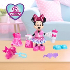 Poupée mannequin - DISNEY - Minnie Mouse Fabulous Fashion Doll - 15 cm - 11 accessoires
