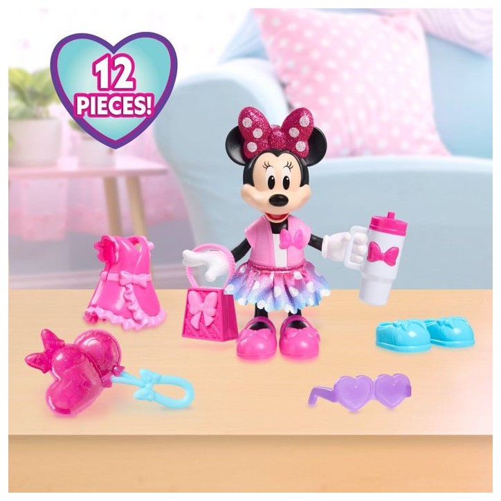 Poupée mannequin - DISNEY - Minnie Mouse Fabulous Fashion Doll - 15 cm - 11 accessoires Poupée mannequin - DISNEY - Minnie Mouse Fabulous Fashion Doll - 15 cm - 11 accessoires