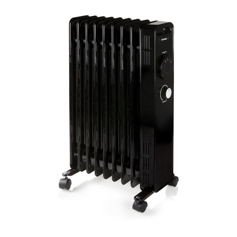 Radiateur a bain d'huile - 2000 W - DOMO - DO7327R - 42,5 x 28 x 64 cm