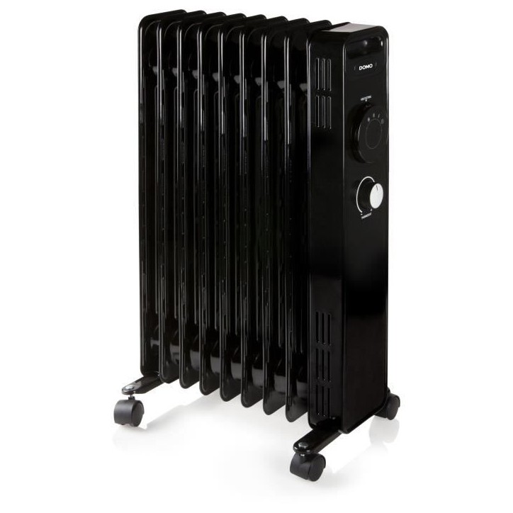 Radiateur a bain d'huile - 2000 W - DOMO - DO7327R - 42,5 x 28 x 64 cm - Noir Radiateur a bain d'huile - 2000 W - DOMO - DO7327R - 42,5 x 28 x 64 cm - Noir
