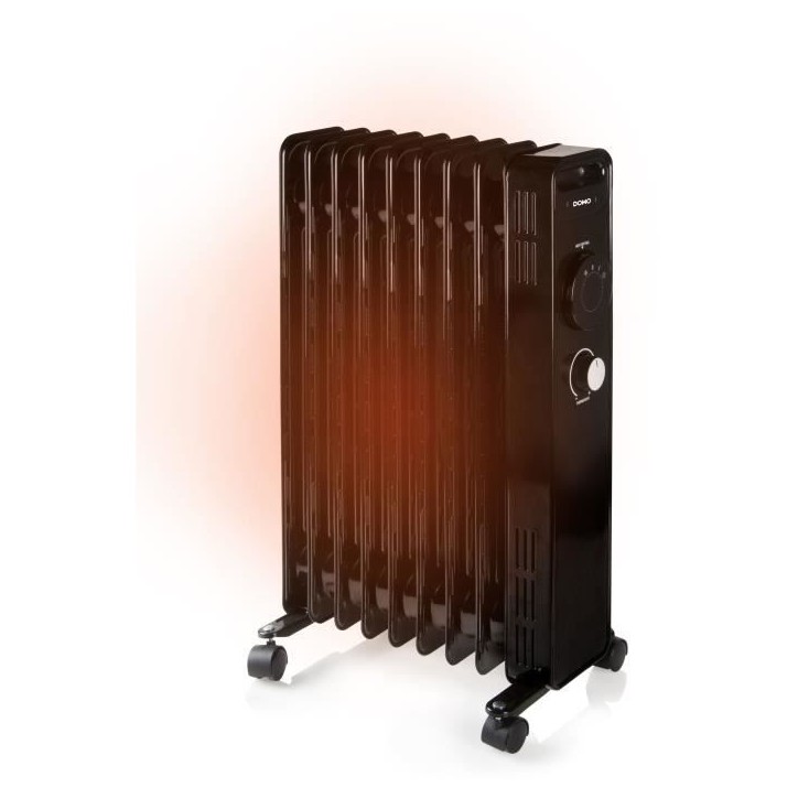 Radiateur a bain d'huile - 2000 W - DOMO - DO7327R - 42,5 x 28 x 64 cm - Noir Radiateur a bain d'huile - 2000 W - DOMO - DO7327R - 42,5 x 28 x 64 cm - Noir