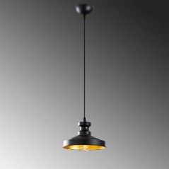 Suspension lustre industriel D BY M.RED Black - Métal noir - Moderne