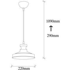 Suspension lustre industriel D BY M.RED Black - Métal noir - Moderne
