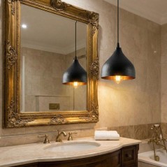 Suspension lustre moderne D BY M.RED Black - Métal noir - Glamour - Design contemporain