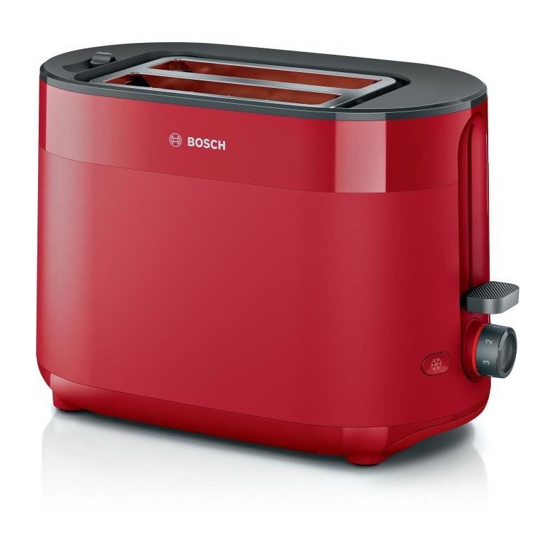 Toaster - BOSCH - TAT2M124 MyMoment - Rouge - 2 tranches - centrage au