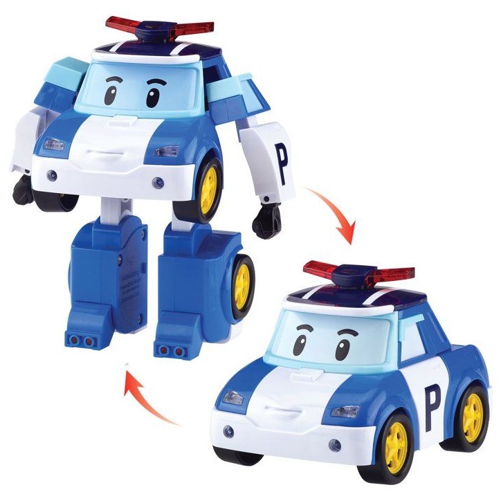 Figurine robot hélicoptere 10 cm - Silverlit – Robocar Poli – Véhicule Transformable Poli 2-en-1