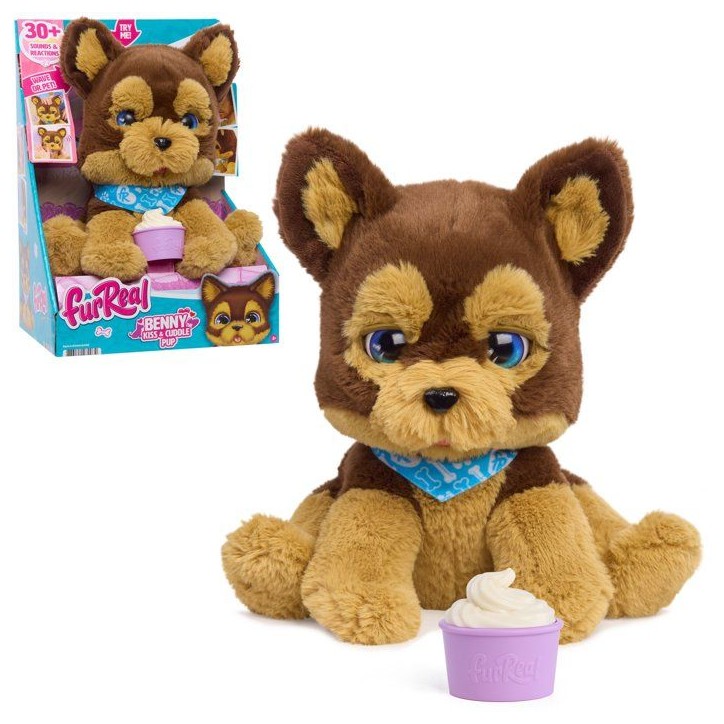 Peluche interactive chien - furReal Friends - Benny le chiot câlin - Plus de 30 sons et réactions - Accessoire friandises Peluche interactive chien - furReal Friends - Benny le chiot câlin - Plus de 30 sons et réactions - Accessoire friandises