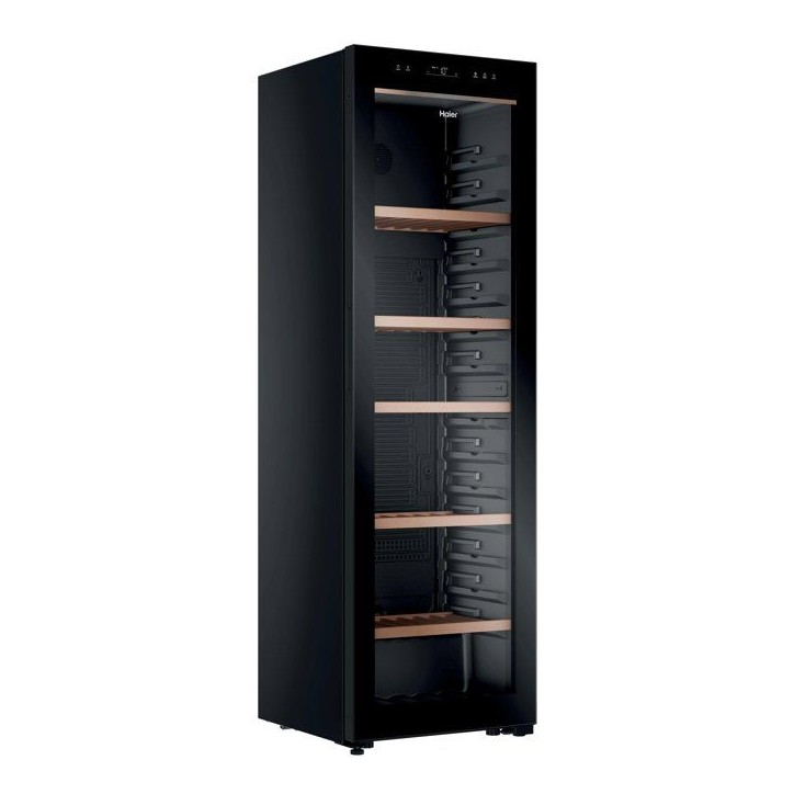 Cave a vin de vieillissement - HAIER HWSIT205GGE - 205 bouteilles - Pose libre - 192.5 x 59.7 x 59.4cm - Noir Cave a vin de vieillissement - HAIER HWSIT205GGE - 205 bouteilles - Pose libre - 192.5 x 59.7 x 59.4cm - Noir