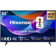 Hisense 58A6S - TV LED 58 (146 cm) - 4K UHD 3840x2160 - HDR10+ - Smart