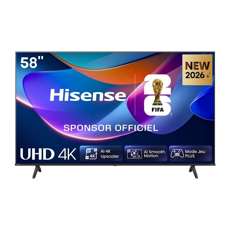 Hisense 58A6S - TV LED 58 (146 cm) - 4K UHD 3840x2160 - HDR10+ - Smart