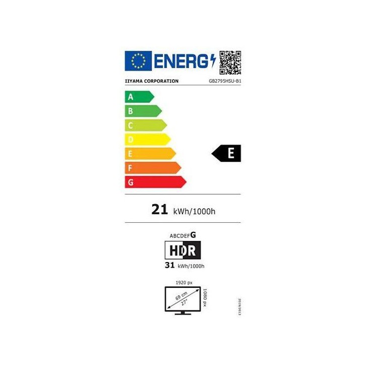 Ecran PC Gamer - IIYAMA - 27 - FHD - 280Hz - Dalle VA - 0,2ms - Ajustable en hauteur - GB2795HSU-B1 Ecran PC Gamer - IIYAMA - 27 - FHD - 280Hz - Dalle VA - 0,2ms - Ajustable en hauteur - GB2795HSU-B1