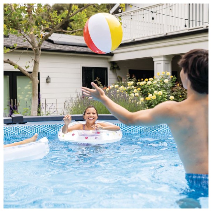 Kit piscine hors sol tubulaire INTEX - Graphite - 478 x 124 cm - Ronde (Filtre a sable, bâche, tapis, échelle, vannes) - 26384 Kit piscine hors sol tubulaire INTEX - Graphite - 478 x 124 cm - Ronde (Filtre a sable, bâche, tapis, échelle, vannes) - 26384