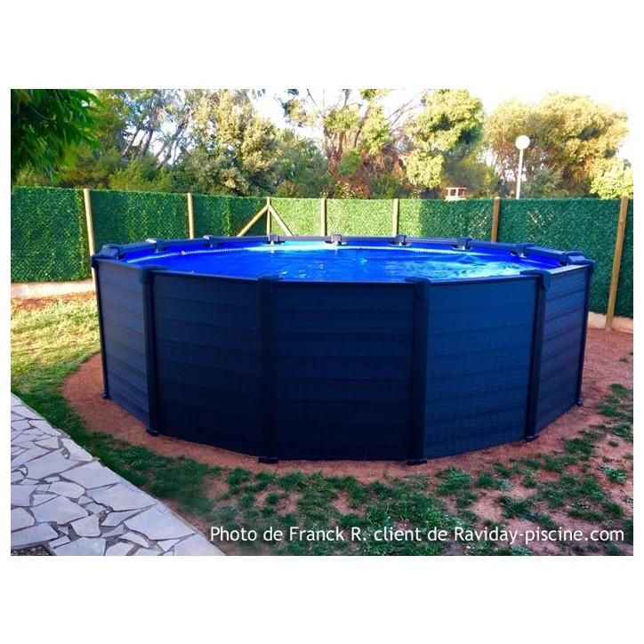 Kit piscine hors sol tubulaire INTEX - Graphite - 478 x 124 cm - Ronde (Filtre a sable, bâche, tapis, échelle, vannes) - 26384 Kit piscine hors sol tubulaire INTEX - Graphite - 478 x 124 cm - Ronde (Filtre a sable, bâche, tapis, échelle, vannes) - 26384