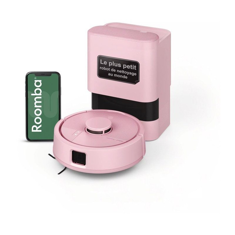 iRobot Roomba Mini Rose - Robot Aspirateur Laveur + Base Autoempty -