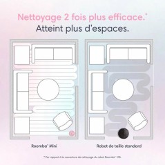 iRobot Roomba Mini Rose - Robot Aspirateur Laveur + Base Autoempty -