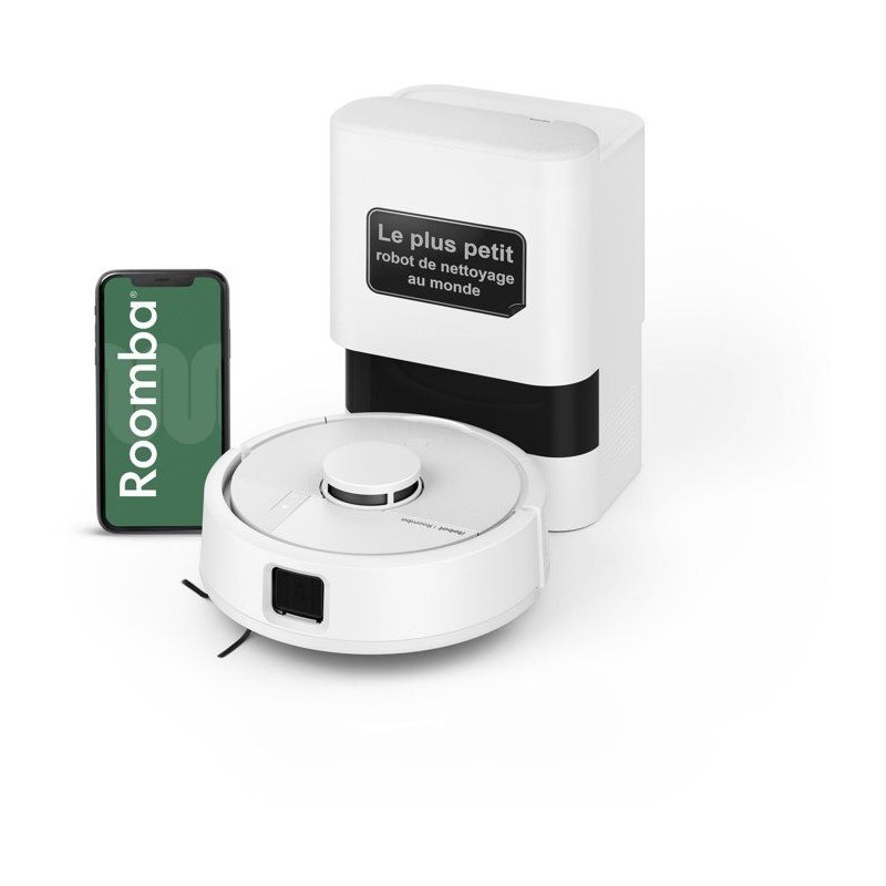 iRobot Roomba Mini Blanc - Robot Aspirateur Laveur + Base Autoempty -