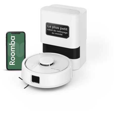 iRobot Roomba Mini Blanc - Robot Aspirateur Laveur + Base Autoempty -