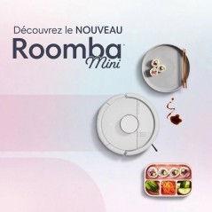 iRobot Roomba Mini Blanc - Robot Aspirateur Laveur + Base Autoempty - 7000 Pa - Sac a poussiere (station) 2,5 L