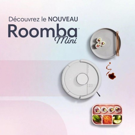 iRobot Roomba Mini Blanc - Robot Aspirateur Laveur + Base Autoempty - 7000 Pa - Sac a poussiere (station) 2,5 L
