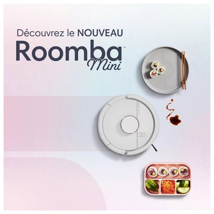 iRobot Roomba Mini Blanc - Robot Aspirateur Laveur + Base Autoempty - 7000 Pa - Sac a poussiere (station) 2,5 L iRobot Roomba Mini Blanc - Robot Aspirateur Laveur + Base Autoempty - 7000 Pa - Sac a poussiere (station) 2,5 L