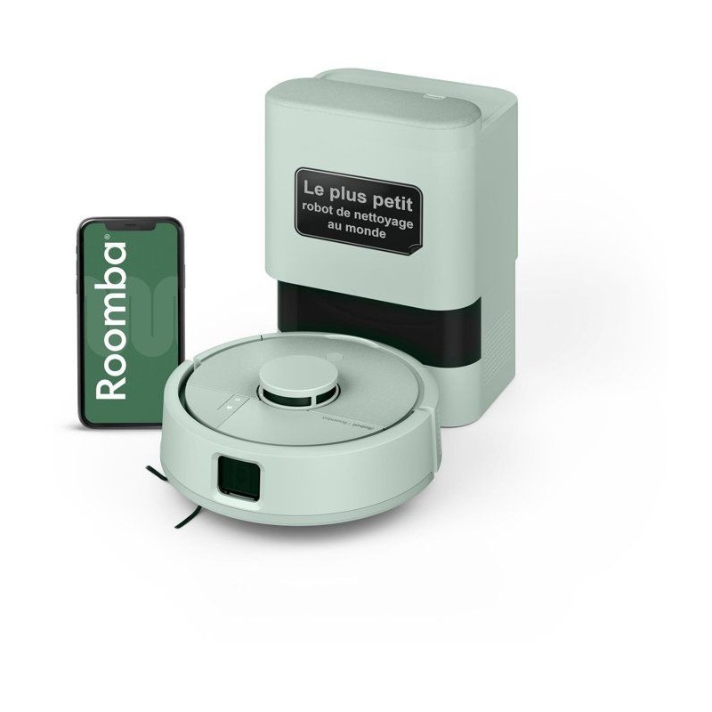 iRobot Roomba Mini Vert - Robot Aspirateur Laveur + Base Autoempty -