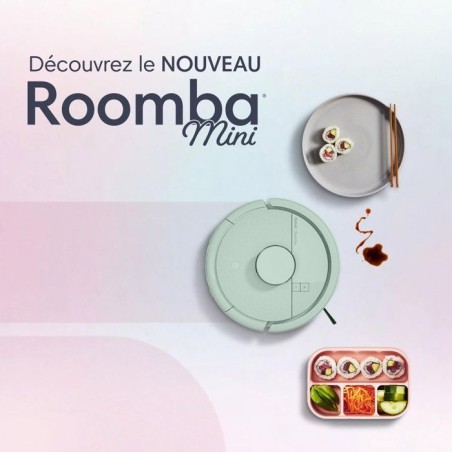 iRobot Roomba Mini Vert - Robot Aspirateur Laveur + Base Autoempty - 7000 Pa - Sac a poussiere (station) 2,5 L